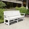 Highwood Usa 6ft Commercial Grade Garden Bench Outdoor Furniture for Patio, Yard and Garden CM-BENSQ62-WHE - alternate 2